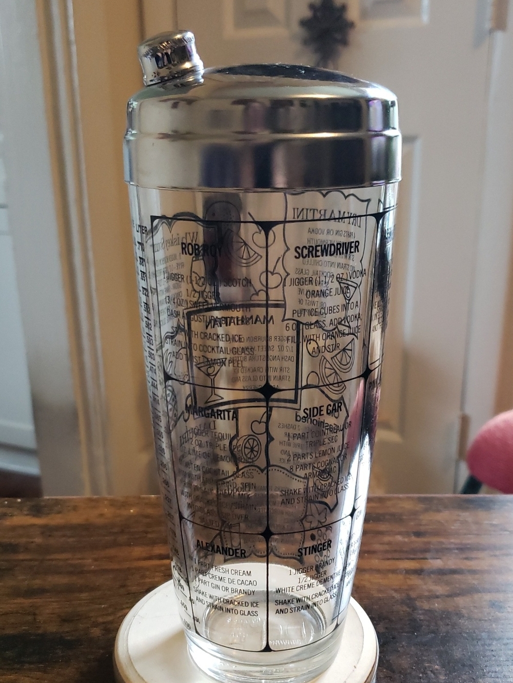 Vintage Mid-Century Modern Irvinware Glass Cocktail Shaker - Picture 7 of 15